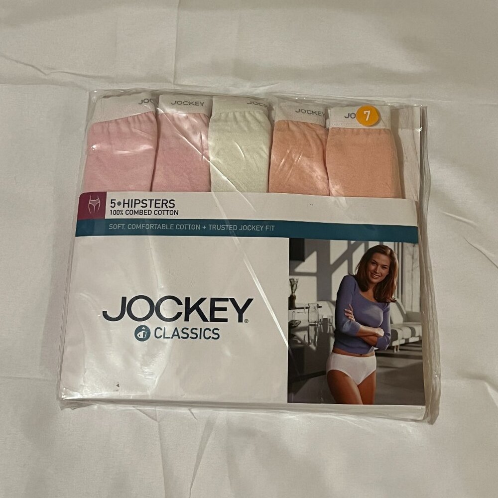 Jockey NWT Women's Classics Hipster Panties 5 Pack Size 7